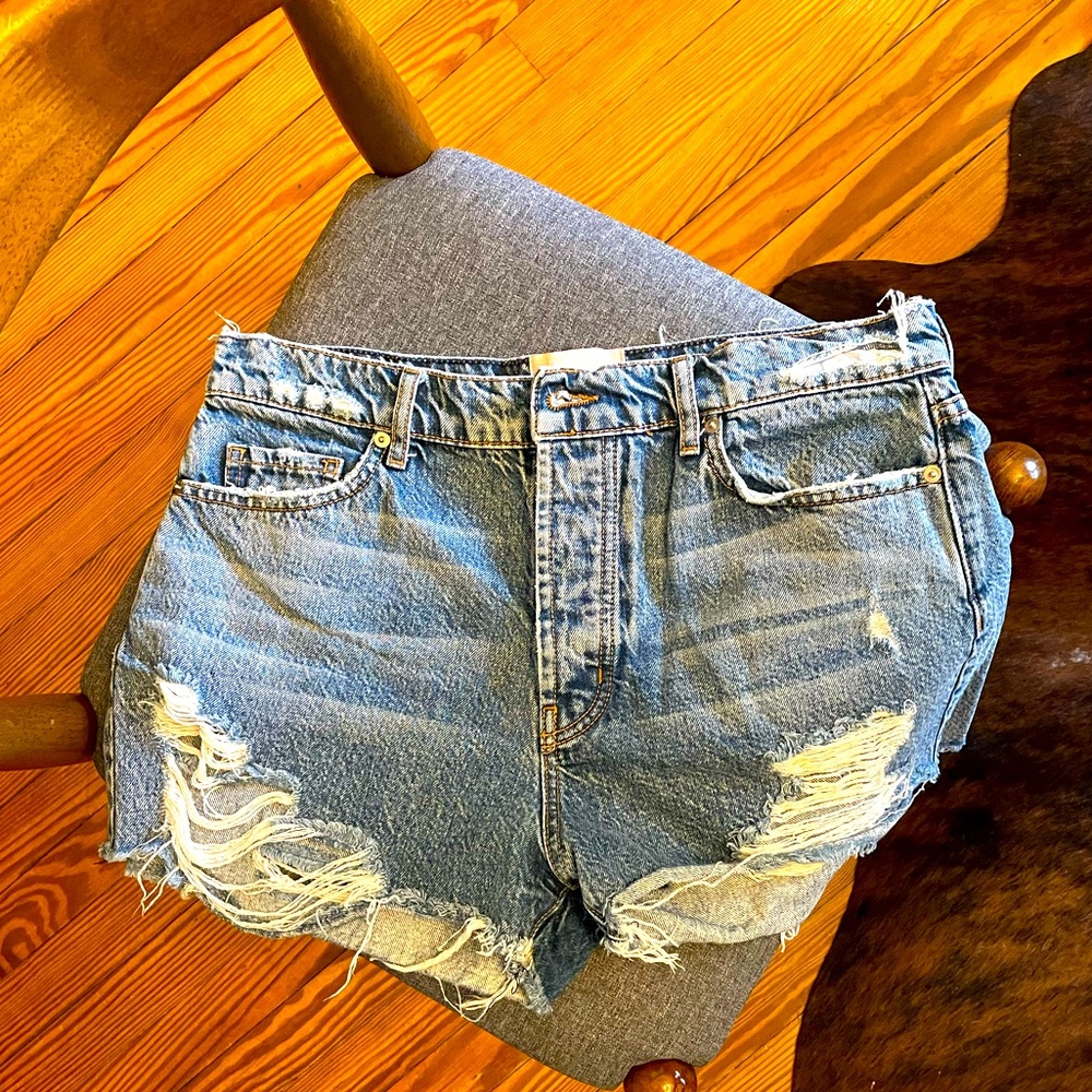 REVICE Denim Distressed Shorts sz 32